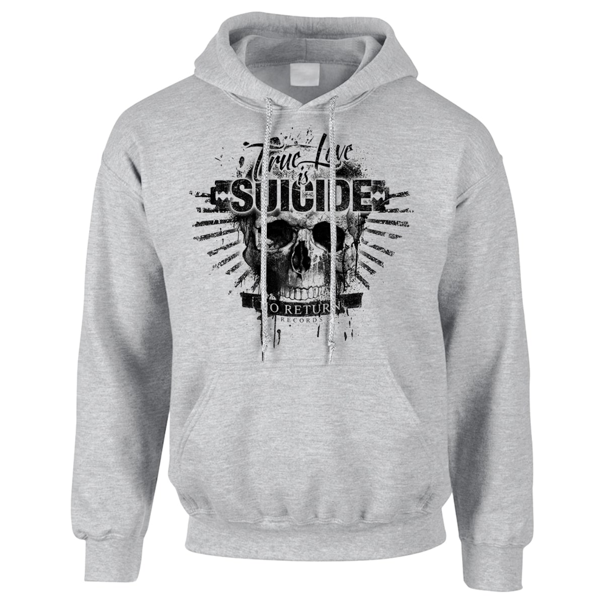 Bild von TRUE LOVE IS SUICIDE - HOODY (grau)